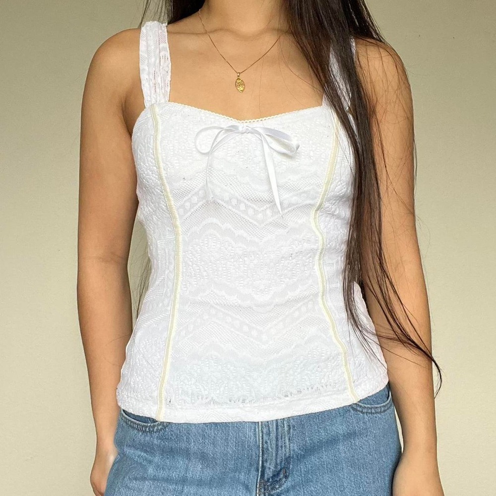 White Lace Tank Top
